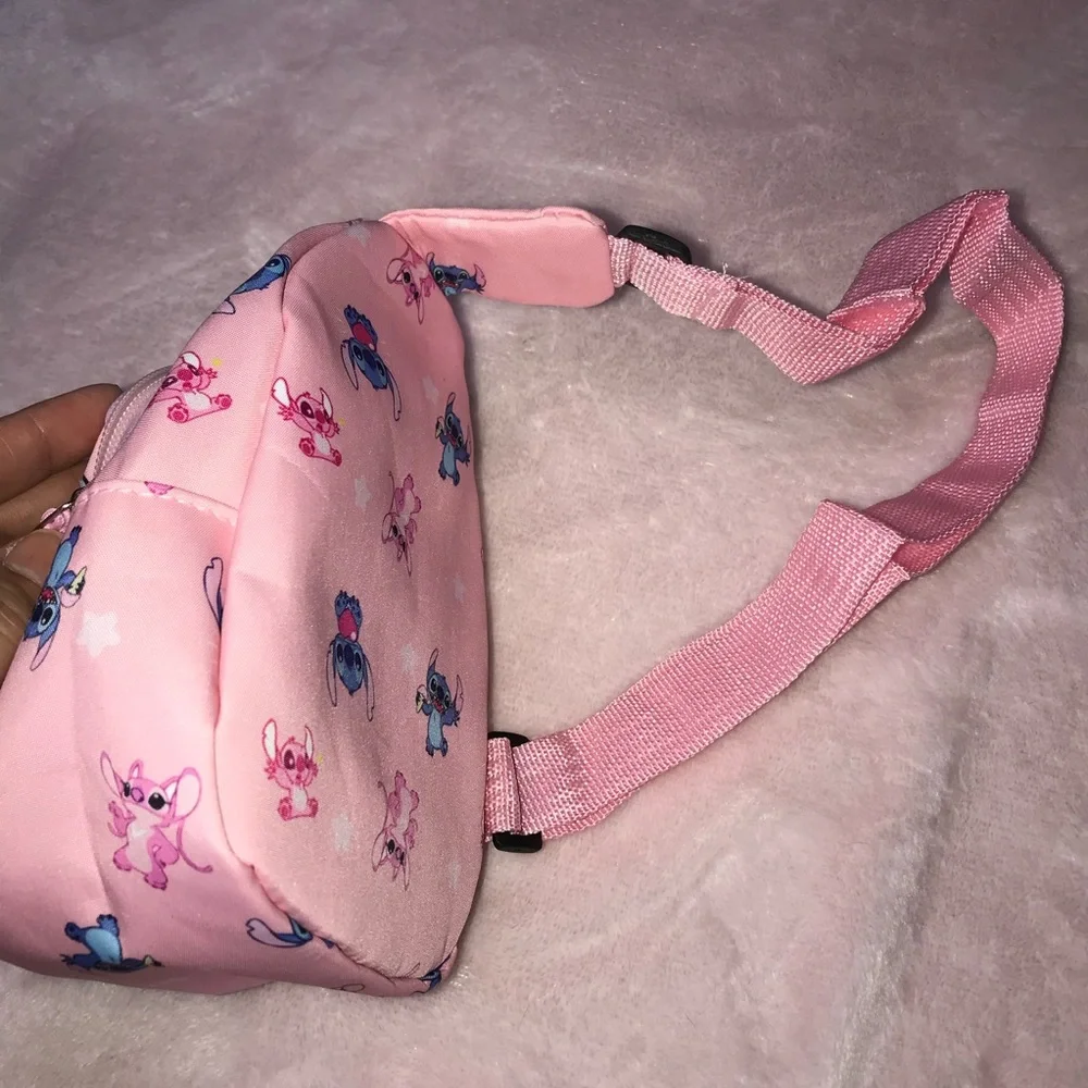 Stitch & Angela Heart Pink Small Sling Bag Backpack New without Tags - Picture 8 of 13